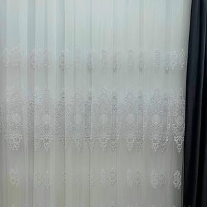 Luxurious Sheer Drapery Panels, Handmade Sheer Curtains, Luxurious Embroidered, Transform Your Living Room into a Stylish Haven!
