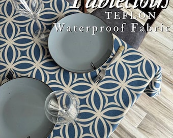 Waterproof Tablecloth Cottagecore Decor. This Effect Retains Liquids on the Surface. Oilcloth Custom Tablecloth. Teflon Outdoor Tablecloth