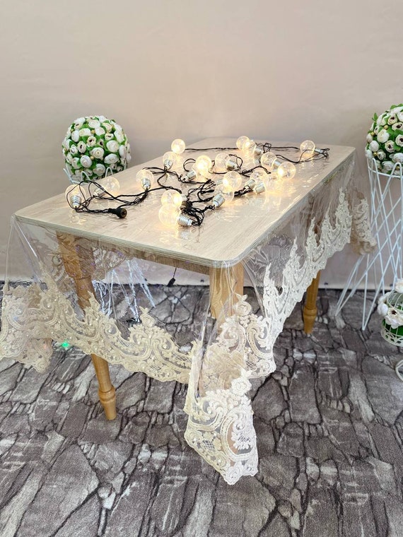 WOLTU Tovaglia Trasparente in PVC. Spessore 1mm Impermeabile Antimacchia.  Copritavolo Rettangolare Moderno. Pellicola Protettiva per Tavolo da Pranzo  e Mobili. 70x110 cm Tovaglia trasparente Tovaglia rettangolare in vinile Tovaglia impe