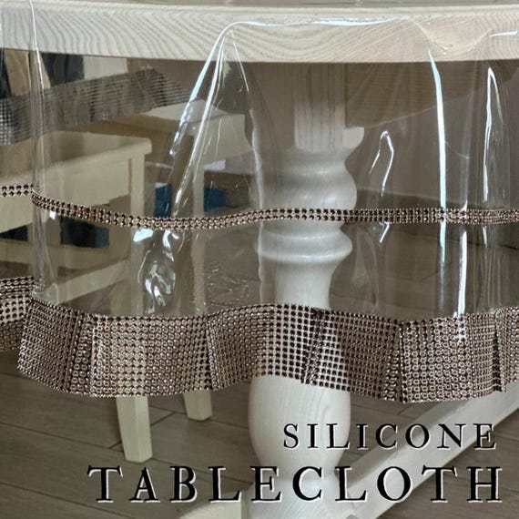 Benutzerdefinierte klare Tischdecke, Tischdecke Silikon Wasserdicht, benutzerdefinierte Tischdecke für Ihren Tisch, transparente Tischabdeckung