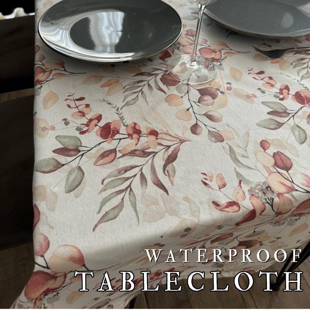 Tablecloth for Dining, Indoor, Outdoor Tablecloth, Mess-free and Water ...