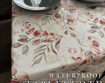 Tablecloth for Dining,  Indoor, Outdoor Tablecloth, Mess-Free and Water-Repellent, Table Cover Waterproof and Oil-Resistant, Easy Cleanup
