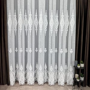 Personalized Sheer Curtain with Embroidered Elegance, Perfect Gift, Stylish Home Decor, Tailored Curtain with Exquisite Embroidery