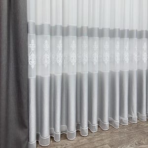 Personalized Sheer Curtain, Custom Sizes Available, Perfect for Gifting, Curtain with Embroidered Lace, Living Room Decor