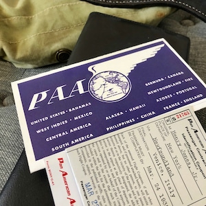 Vintage Pan Am Airlines Ticket - 1938 - Indiana Jones - Digital Kit