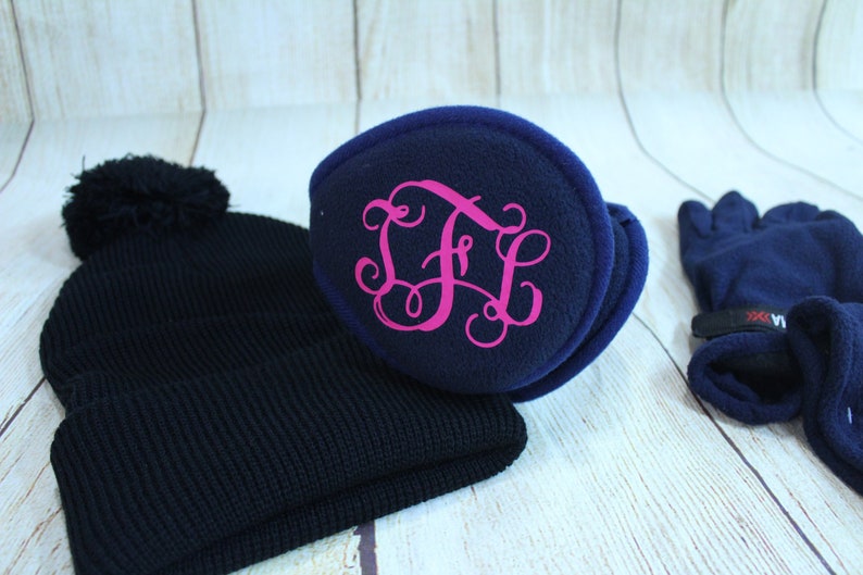7 Monogram Ear Warmers For Women Winter Hats for Women,gifts for sorority sisters Ear Muffs for Women