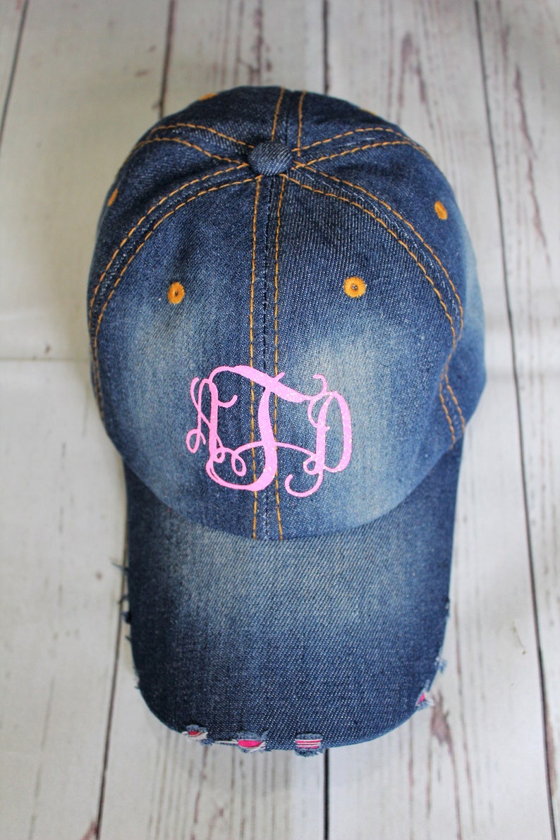 monogram ball caps