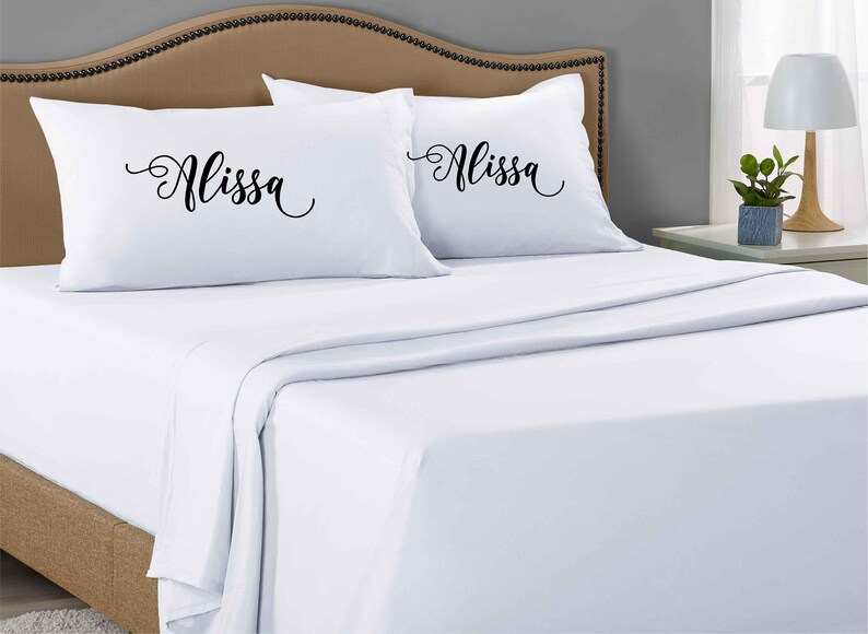 Personalized Pillow Case Monogram Pillow Case Christmas Gift Idea Under 10