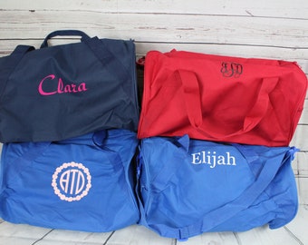 Monogrammed Duffle Bag | Personalized Kids Barrel Bag | Great for Sleepovers | Weekend Duffel | Vacation Duffle