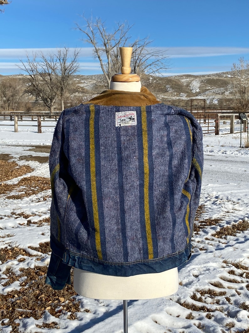 Lee Storm Rider Jean Jacket LargeVintage 1980sDenim JacketBlanket LinedBrass ButtonsExcellent Cond.Amazing Gift for Him or Her