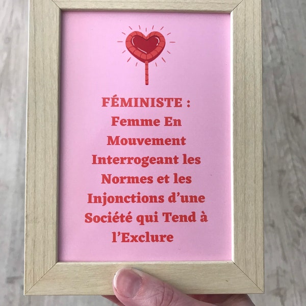 Carte postale Acrostiche du mot Féministe