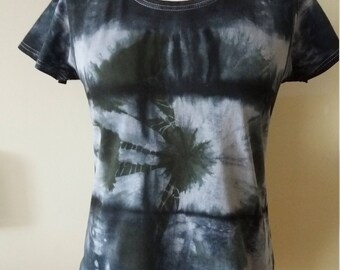 Shirt BLACKY of round neck L black/white