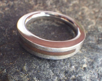 Woody 4: Ring Silber und Ebenholz