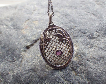historical necklace silver amethyst