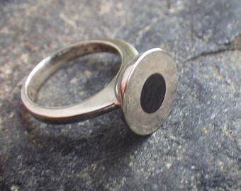 Woody 3: Ring Silber und Ebenholz