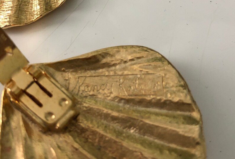 Nancy Katz Shoe Clips Gold Tone Shoe Clips Bluette Made In France