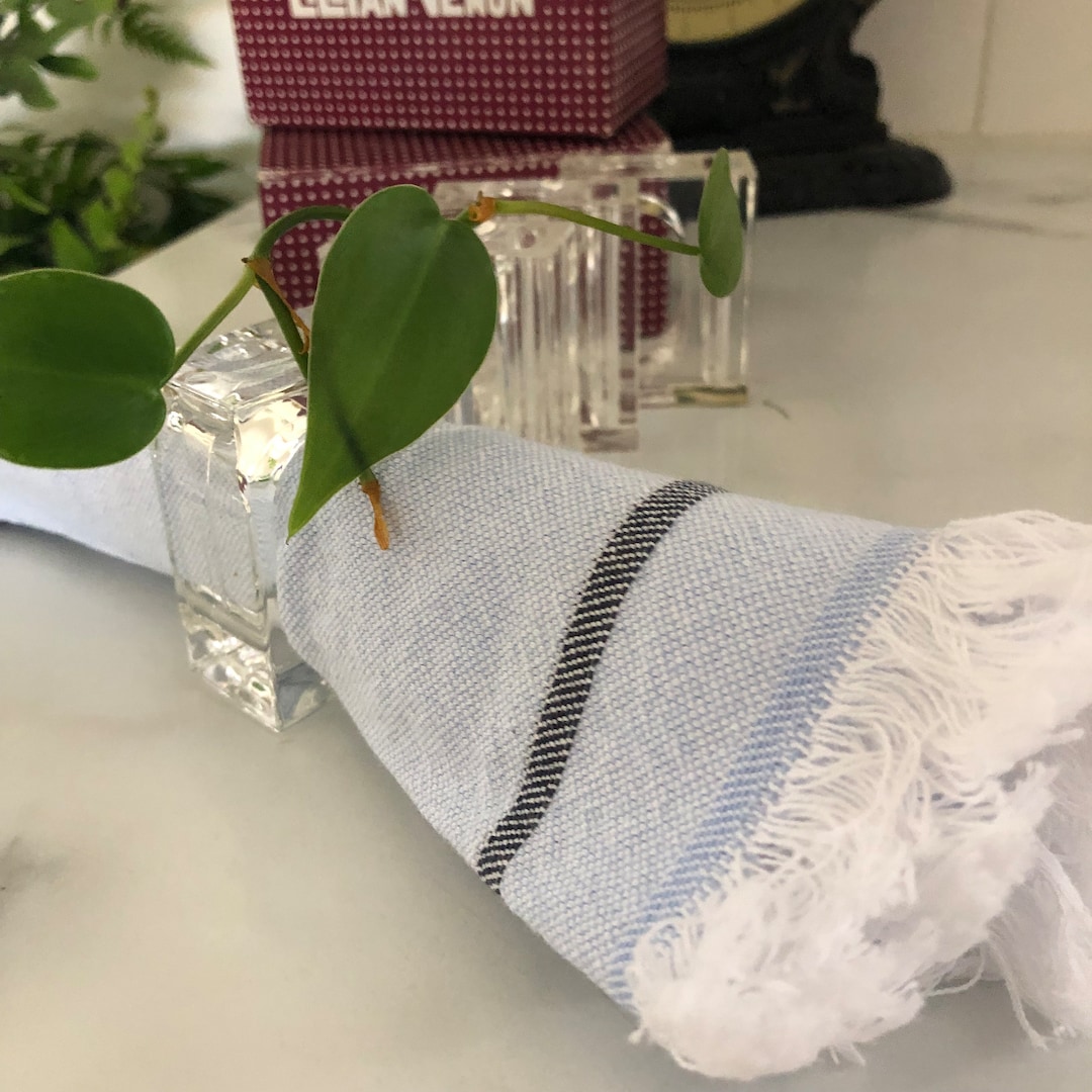 Vintage Clear Lucite Napkin Rings Lillian Vernon Napkin Etsy