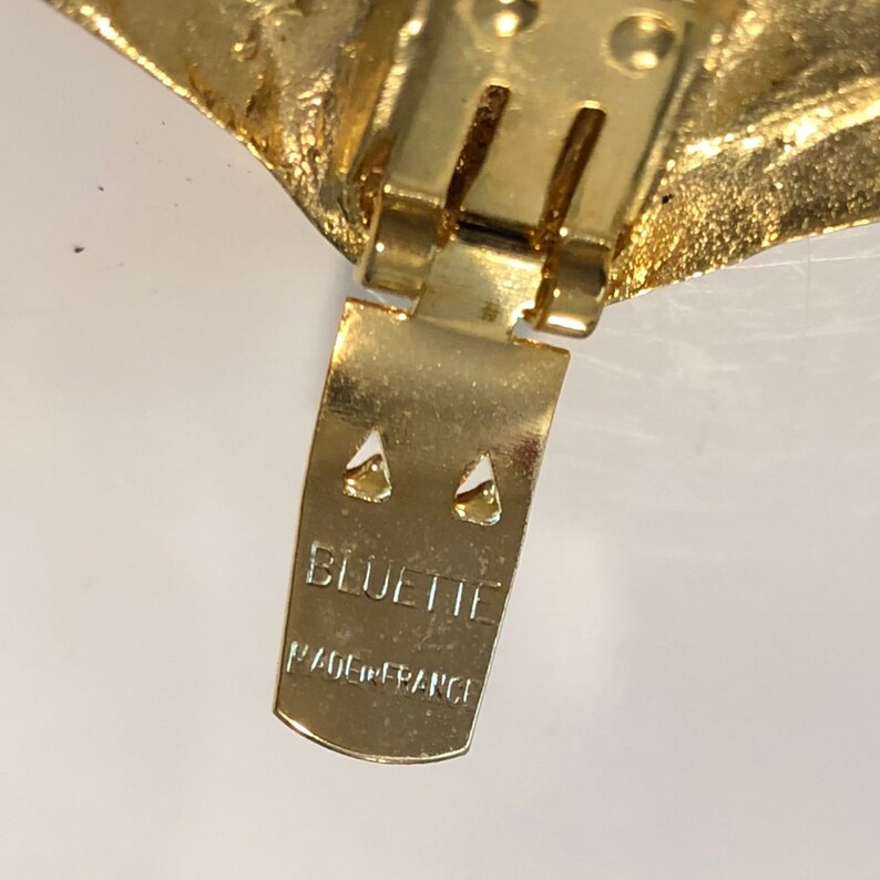 Nancy Katz Shoe Clips Gold Tone Shoe Clips Bluette Made In France