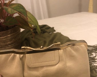 Mardane Clutch Purse, Tan Purse, 1950's Clutch