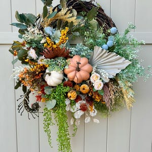 Fall Wreath – Boho Desert Wreath – Once Upon an Autumn Meadow – Rustic Autumn Decor – Fall Floral Wreath – Cottagecore Front Door- Rustic