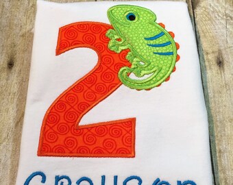 Chameleon Personalized Birthday Shirt
