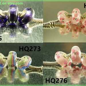 European glass bead HQ265 to HQ438 compatible for bracelet necklace charms