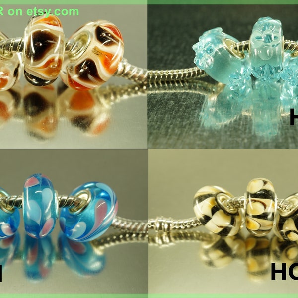 European glass bead HQ4 to HQ262 compatible for bracelet necklace charms