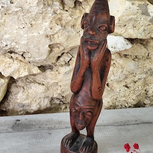 Ancient African wooden statue Senegal