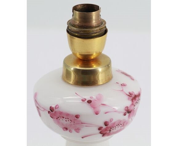 Ancien Pied de Lampe en Opaline