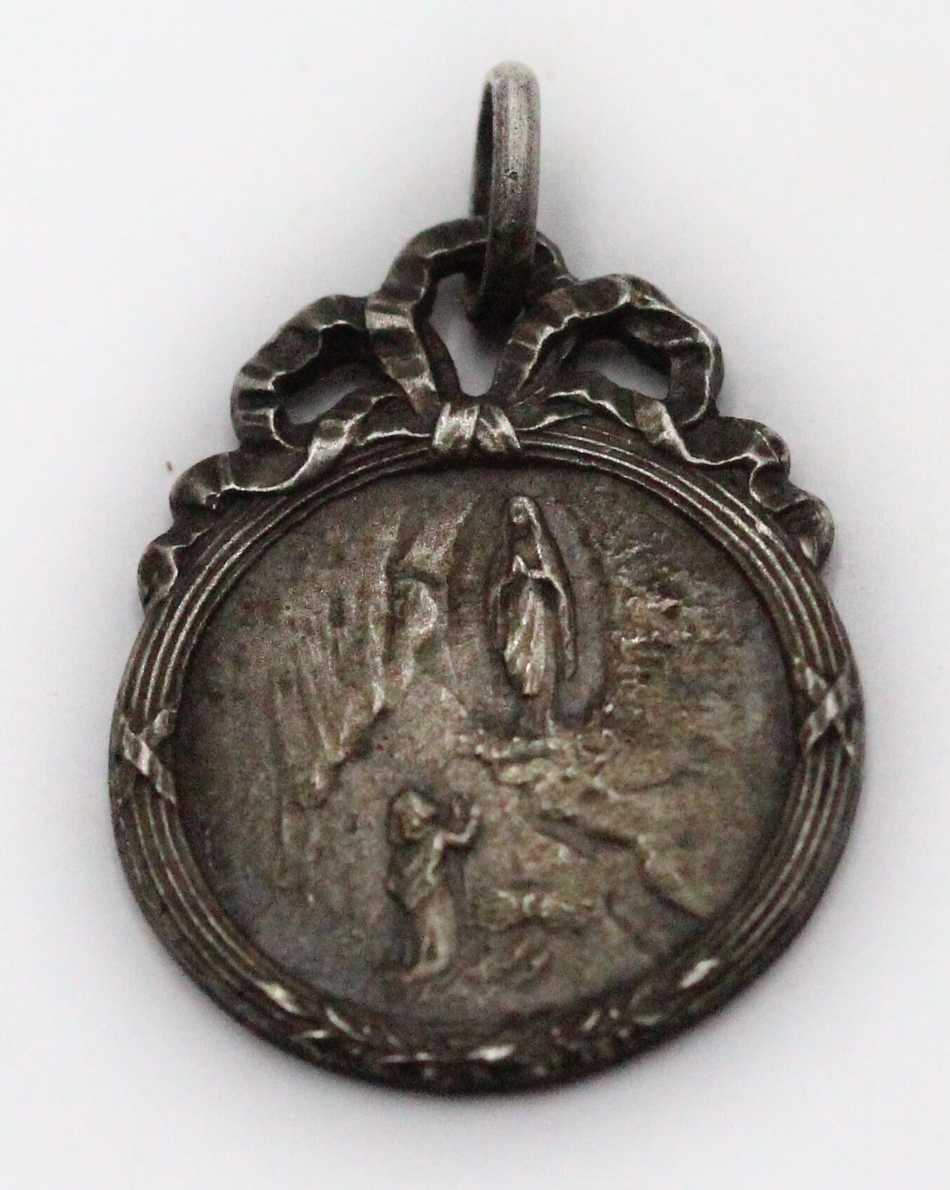 Rare Médaille Art Deco de Lourdes