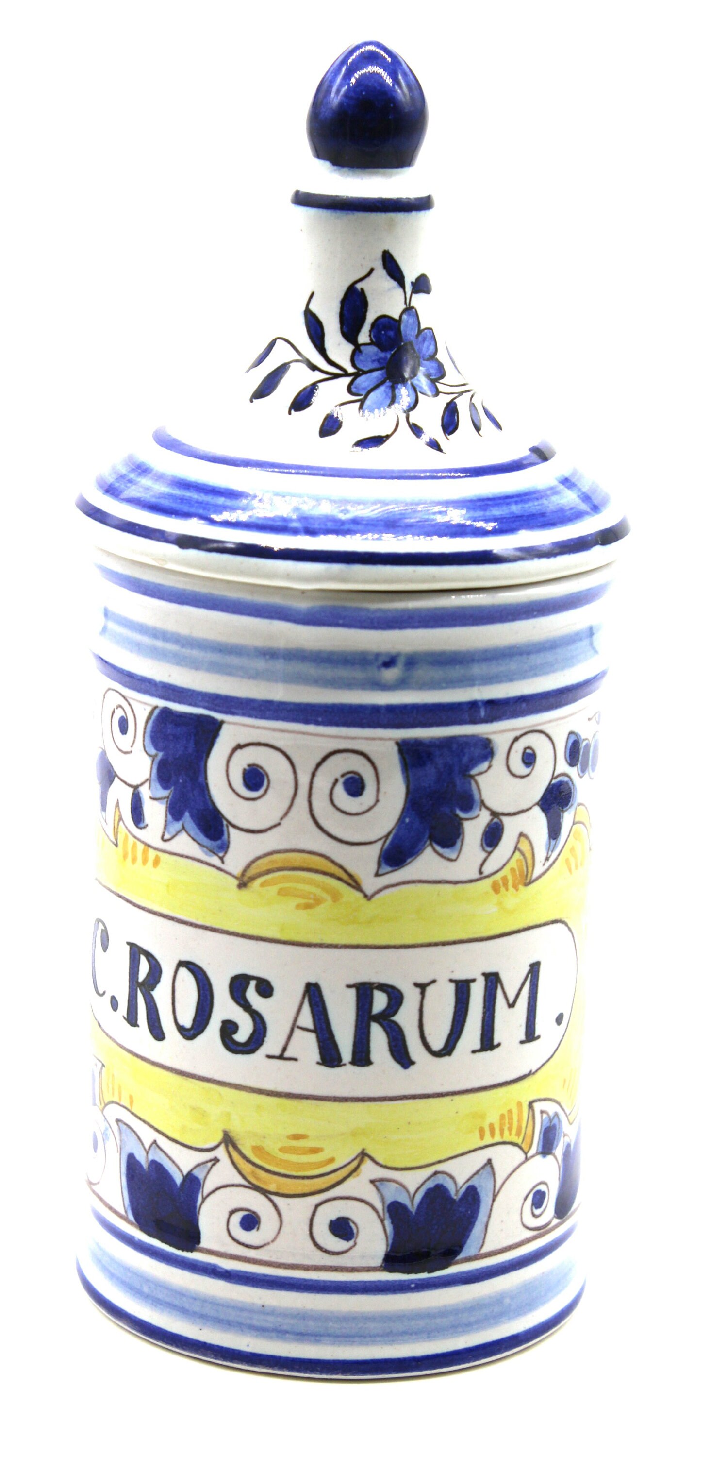 Ancien Pot en Faïence Rosarum