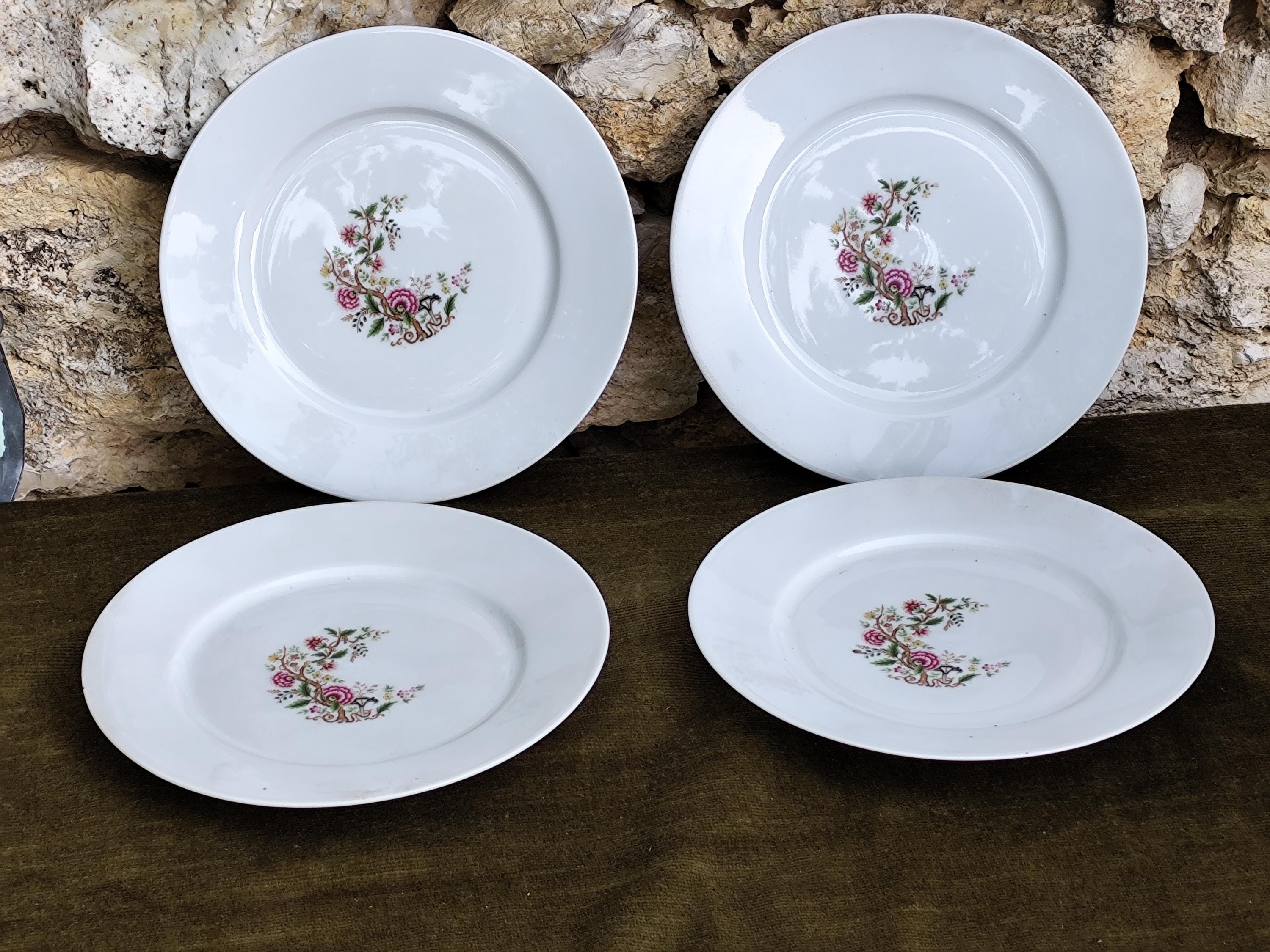 ヴィンテージのリモージュ磁器ディナープレート4枚セット - Etsy 日本