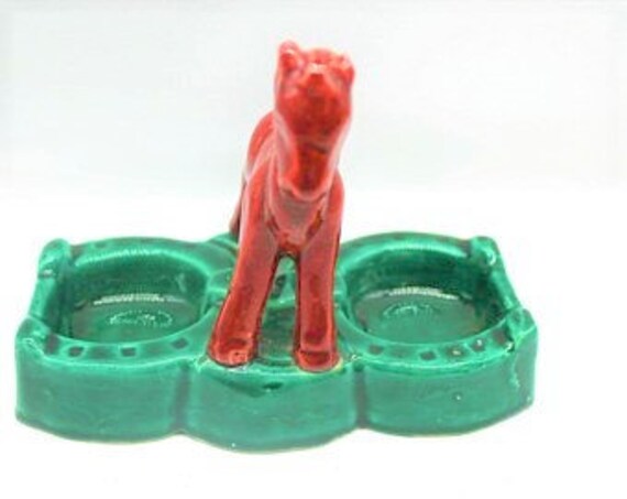 Salière et Poivrière Cheval en Barbotine Vintage