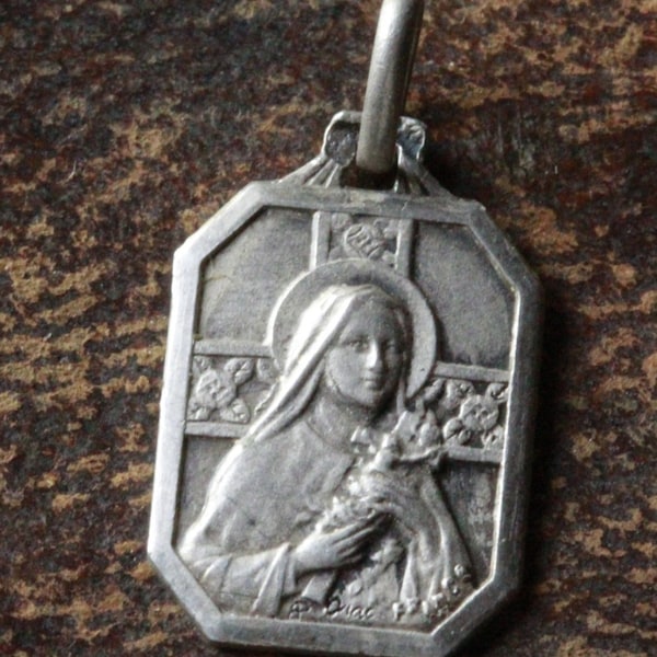 Medaille Religieuse Sainte Thérèse en argent