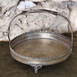 vintage metal fruit bowl