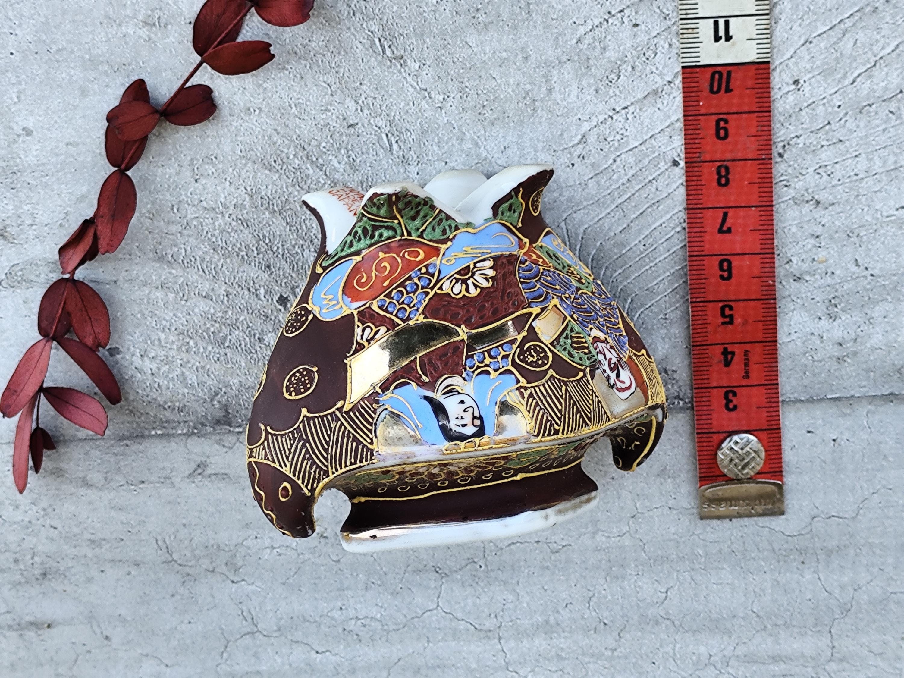 Vase Satsuma Japonais Vintage - Céramique Décorative Ancienne - Vendu Par Un Spécialiste