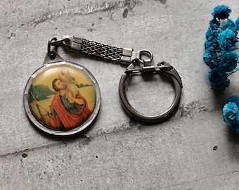 Saint christopher keychain