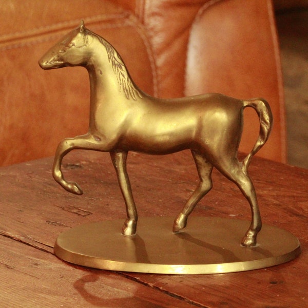 Statue laiton cheval