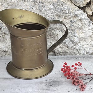 Antique Melkkan Brass Milk Jug - Vintage Decor / Authentic Brass Milk Jug