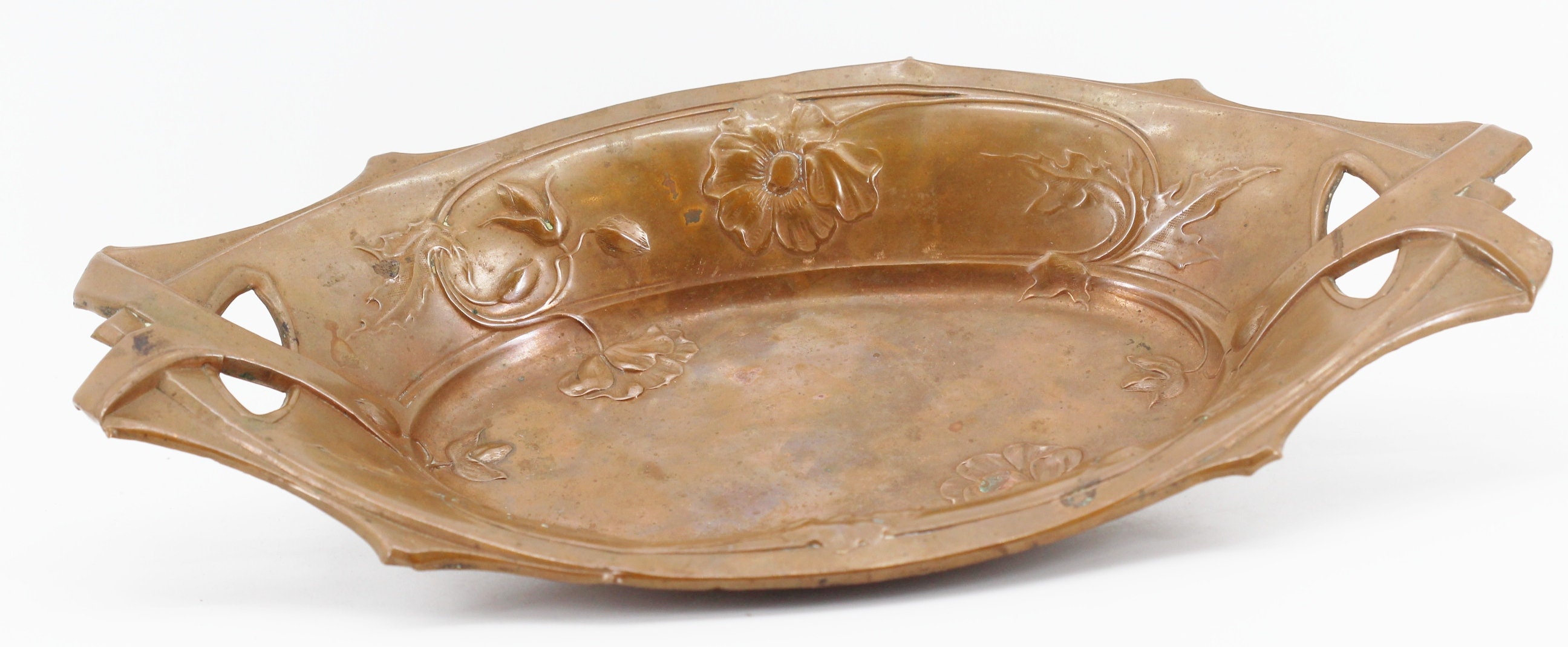 Rare Corbeille Art Déco Metal