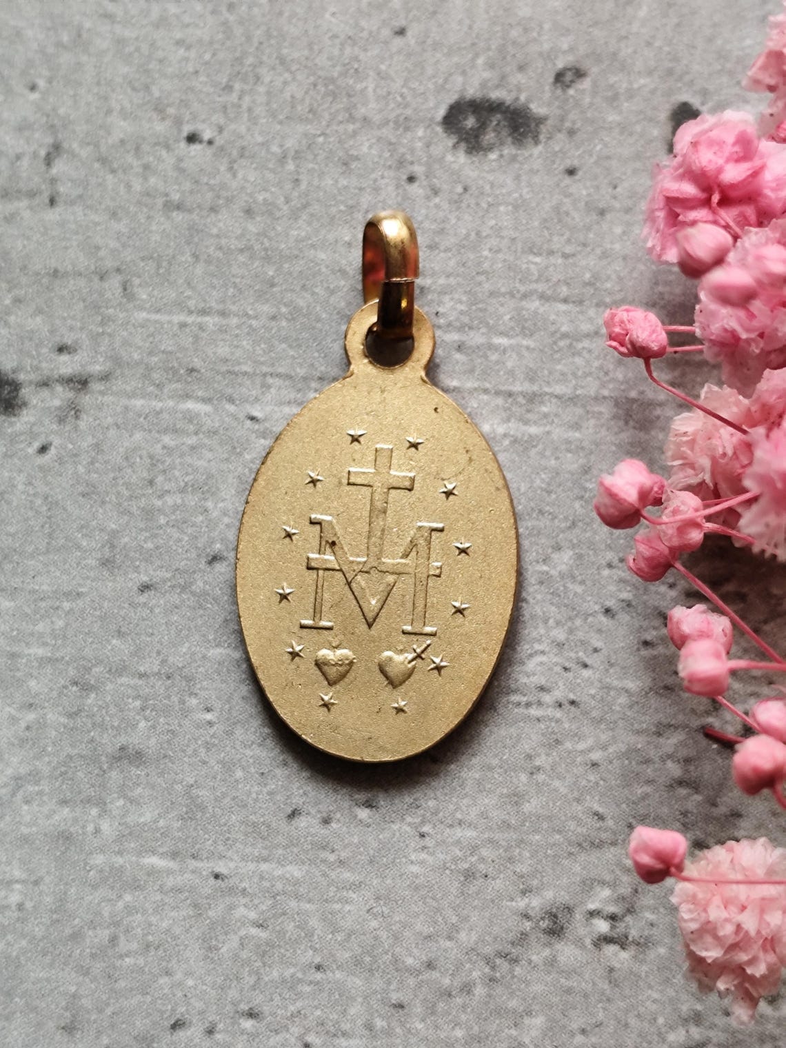 Antique French Religious Medal of the Virgin Mary: O Mary, Conceived ...