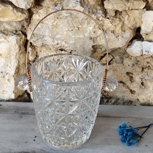 Vintage glass Ice bucket