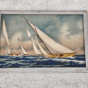 Malowidło ścienne łódź morze