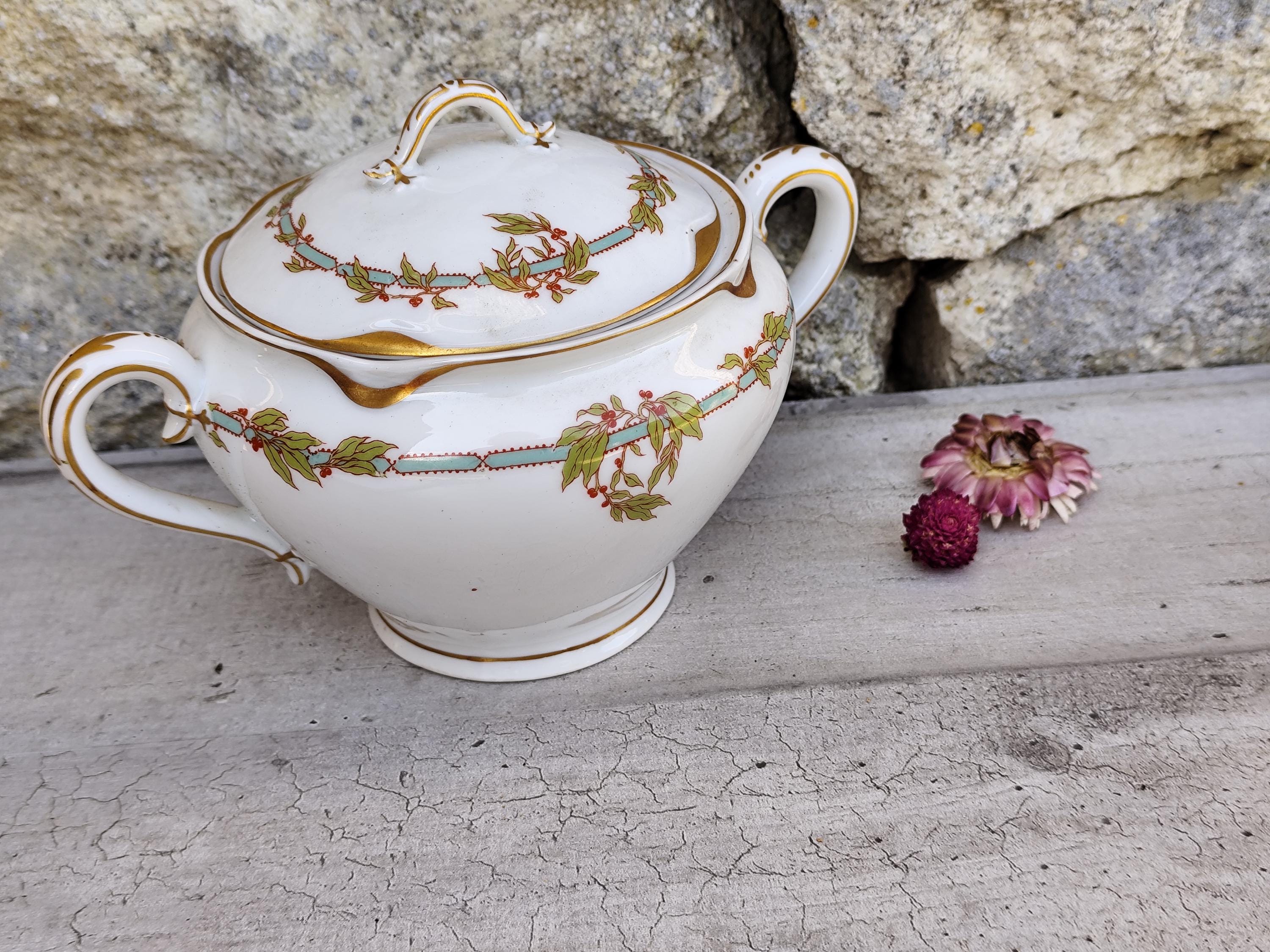 アンティークの番号入りHaviland France磁器製シュガーボウル - Etsy 日本