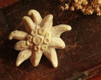 Oude bakelieten edelweiss broche