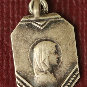 religious our lady Lourdes silver medal