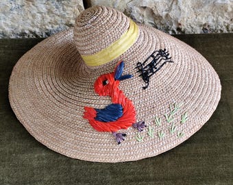 Vecchio cappello di paglia per bambini dell'ex Repubblica Cinese