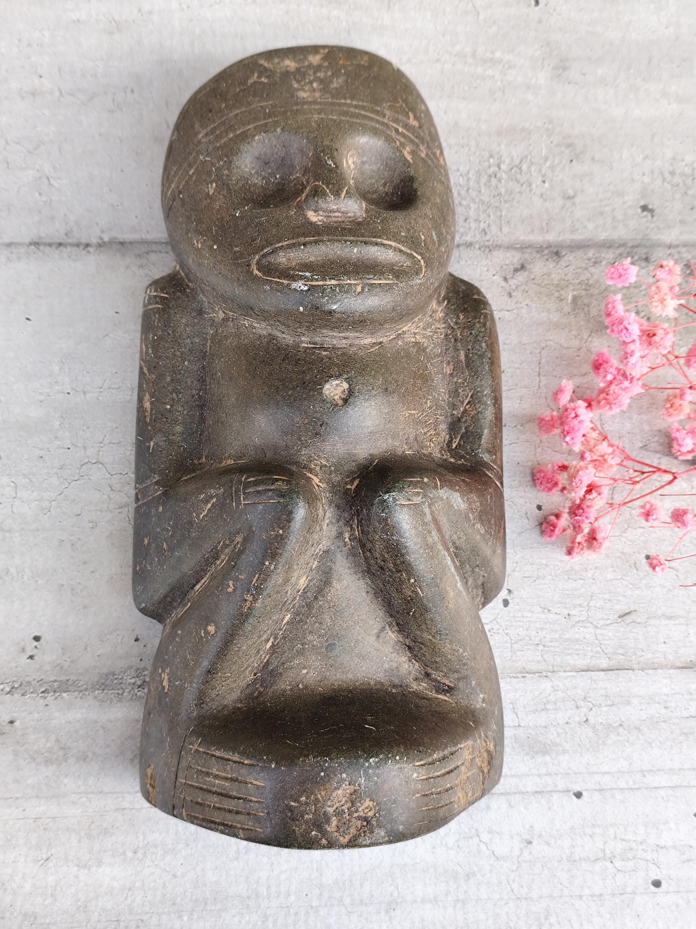 Rare Ancient Primitive Stone Statue, Ancient Primitive Sculpture