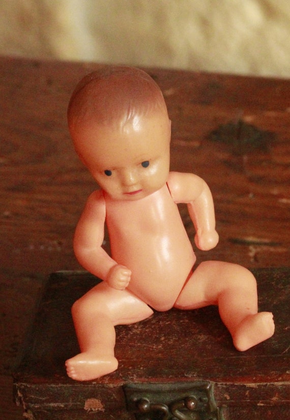 Ancienne Poupée Dominique SNF – Celluloïd, 39 Cm, Mode Années 1960, France