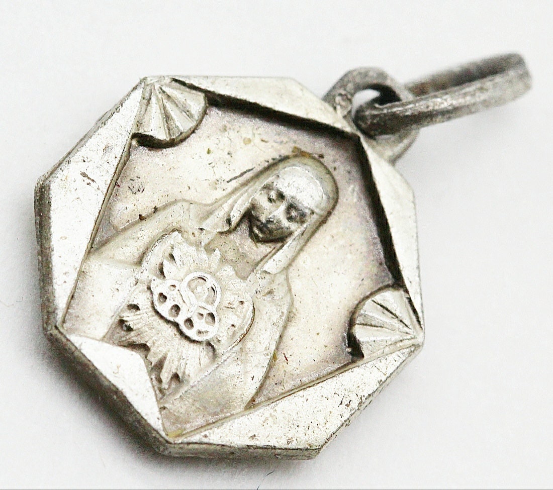 Ancienne Petite Médaille Religieuse Vierge Marie